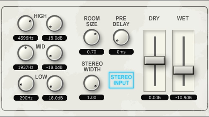 TAL-Reverb-2. One of the best free effect plugins for mixing.
