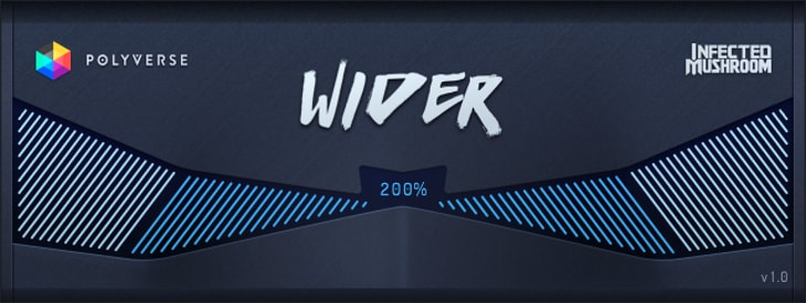 Wider. One of the best free stereo widening effect plugins - made by Polyverse and Infected Mushroom.