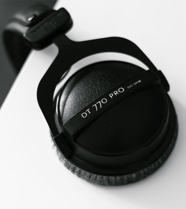 Closed-back headphones to monitor the audio being recorded.