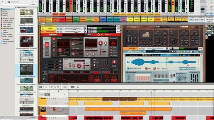 Propellerhead Reason DAW. One of the best paid DAWs (Digital Audio Workstations).